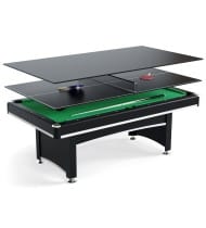 Table multi-jeux 3 en 1 (Billard, Ping pong, Plateau dinatoire) - SOKKER - Apollon