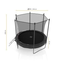 Trampoline classique Jump4fun 8T-244CM Réversible