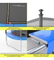 Trampoline de jardin Cocon ø150 cm- 5FT- Filet intérieur et matelas de protection
