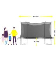 Trampoline de jardin ø 427 cm- 14FT- Filet intérieur, Matelas de protection et Echelle