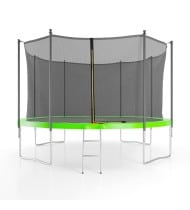 Trampoline de jardin ø 366 cm- 12FT- Filet intérieur, Matelas de protection et Echelle