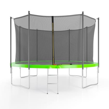 Trampoline de jardin ø 366 cm- 12FT- Filet intérieur, Matelas de protection et Echelle
