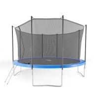 Trampoline de jardin ø 366 cm- 12FT- Filet intérieur, Matelas de protection et Echelle