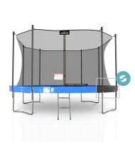 Trampoline extérieur Classique ø 427 cm- 14FT- Filet intérieur, Matelas de protection réversible et Echelle
