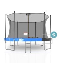 Trampoline extérieur Classique ø 427 cm- 14FT- Filet intérieur, Matelas de protection réversible et Echelle