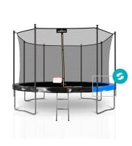 Trampoline extérieur Classique ø 366 cm- 12FT- Filet intérieur, Matelas de protection réversible et Echelle