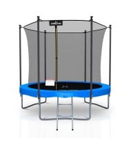 Trampoline extérieur Classique ø 244 cm- 8FT- Filet intérieur, Matelas de protection réversible et Echelle