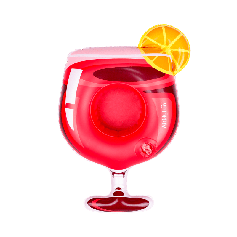 Porte Boisson Gonfable pour Piscine ou Plage, Flotteur, Accessoire d'Eau - Cocktail Passion 29x20cm