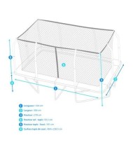 Trampoline de Jardin Rectangulaire XXXL Jump4Fun 17 FT x 10FT / 518 x 305cm