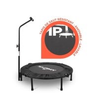 Trampoline fitness pliable 90 cm poignée réglable en hauteur en forme de T