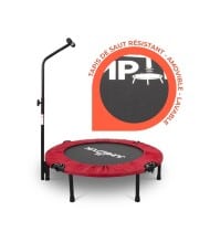 Trampoline fitness pliable 90 cm poignée réglable en hauteur en forme de T