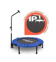 Trampoline fitness pliable 90 cm poignée réglable en hauteur en forme de T