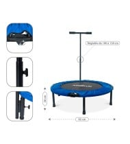 Trampoline fitness pliable 90 cm poignée réglable en hauteur en forme de T