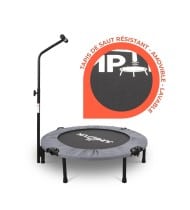 Trampoline fitness pliable 90 cm poignée réglable en hauteur en forme de T