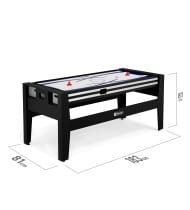 Table multi-jeux 4 en 1 (Air Hockey, Billard, Ping pong, Plateau) - SOKKER - Gladiateur