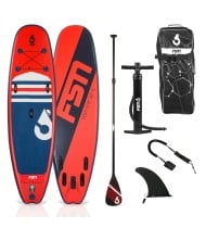 Paddle Gonflable VULK 9'8 31'' 5'' (295 x 81 x 13 cm ) avec pagaie, leash, pompe et sac de transport