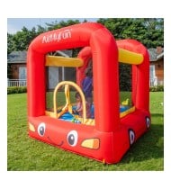 Château Gonflable - Jumpy Car - Surface 210x205x200 cm - souffleur et sac de rangement inclus