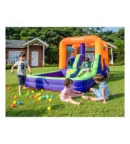 Château Gonflable - Aqua Parc - Surface 410x240x200 cm - souffleur et sac de rangement inclus