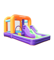 Château Gonflable - Aqua Parc - Surface 410x240x200 cm - souffleur et sac de rangement inclus