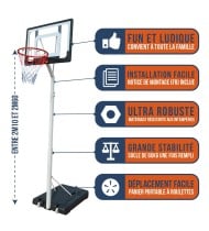 Panier de basket 2.10m a 2.60m - Charlotte