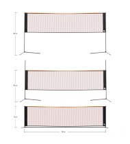 Filet de sport 3 en 1 réglable de 75 a 150cm