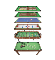 Table multi-jeux 20 en 1 sur Pied, Multifonction avec Plateaux Modulables et Accessoires pour 20 jeux différents, 122x61x84 cm