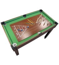 Table multi-jeux 20 en 1 sur Pied, Multifonction avec Plateaux Modulables et Accessoires pour 20 jeux différents, 122x61x84 cm