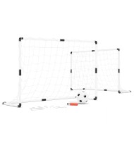 Lot de 2 buts de foot 120 x 80cm, 1 ballon et pompe inclus - PLAY4FUN