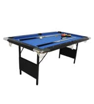 Billard pliable, Table de Billard avec Accessoires, 193 x 109 x 81 cm - Noir et Tapis Bleu