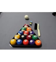 Billard Américain AMBIANCE 7Ft - 226,5 x 126,5 x 80 cm avec accessoires et plateau dînatoire - Gris