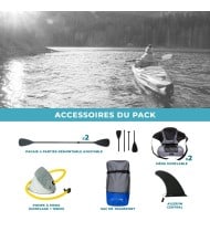 Kayak gonflable 201 - 2 à 3 places Gris