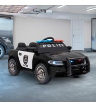 Voiture de Police Electrique DOODEE 2 x 30W - Marche AV / AR, Gyrophares & Mégaphone