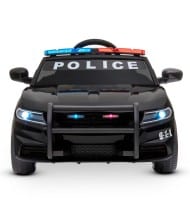 Voiture de Police Electrique DOODEE 2 x 30W - Marche AV / AR, Gyrophares & Mégaphone