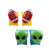Brassards Gonflables De Natation x2 pour Enfants 3-6 Ans, Flotteurs piscine & plage - Pack Duo Rugby Alien