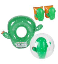 Pack Jeunesse, brassards + bouée + ballon Cactus