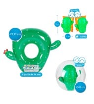 Pack Jeunesse, brassards + bouée + ballon Cactus