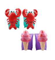 Brassards Gonflables De Natation Enfants x2 pour 3-6 Ans, Flotteurs piscine & plage - Pack Duo Homard Glace