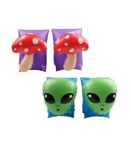 Brassards Gonflables De Natation x2 pour Enfants 3-6 Ans, Flotteurs piscine & plage - Pack Duo Champignon Alien