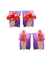 Brassards Gonflables De Natation x2 pour Enfants 3-6 Ans, Flotteurs piscine & plage - Pack Duo Glace Champignon
