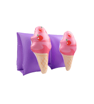 Brassards Gonflables De Natation x2 pour Enfants 3-6 Ans, Flotteurs piscine & plage - Pack Duo Glace Champignon