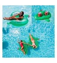 Brassards de Natation 3-6 ans + Bouée + Matelas + Porte Boisson + Ballon gonflable - Pack Famille Cactus