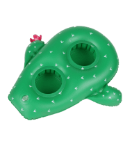 Porte Boisson Gonfable pour Piscine ou Plage, Flotteur, Accessoire d'Eau, Capacité 2 boissons - Cactus 34x33cm