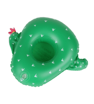 Porte Boisson Gonfable pour Piscine ou Plage, Flotteur, Accessoire d'Eau - Cactus 28x23cm