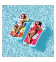 Matelas Gonflable Géant, Ultra Confort, pour Piscine & Plage - Thé Citron 185 x 100 cm