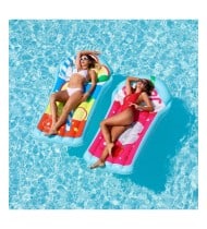 Pack 2 Matelas Gonflables d'Eau Géants, Ultra Confort, pour Piscine & Plage - Pack Twin Fresh Fruits 185 x 100 cm