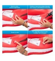Pack 2 Matelas Gonflables d'Eau Géants, Ultra Confort, pour Piscine & Plage - Pack Twin Fresh Fruits 185 x 100 cm