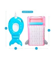 Pack 2 Matelas Gonflables d'Eau Géants, Ultra Confort, Piscine & Plage - Pack Twin Imaginaire