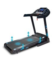 Tapis de course Pliable SPX -14km/h - 2,0 Cv - 12 Programmes, Inclinaison, Capteurs Pouls, Ecran LCD et Haut-Parleurs