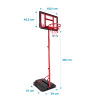 Panier de basket enfant 1.05 m à 1.65 m - Denver