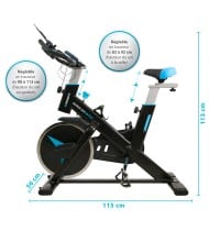 Vélo Spinning SUPER SPRINTER - Inertie 18Kg